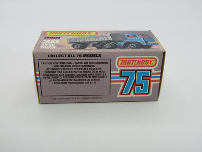 Matchbox Superfast No 30D Articulated Truck METALLIC BLUE YELLOW Grille