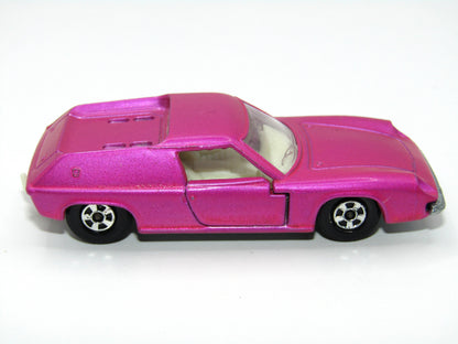 Matchbox Superfast 5A Lotus Europa Pink Factory Error - Hotfoil on Wheel