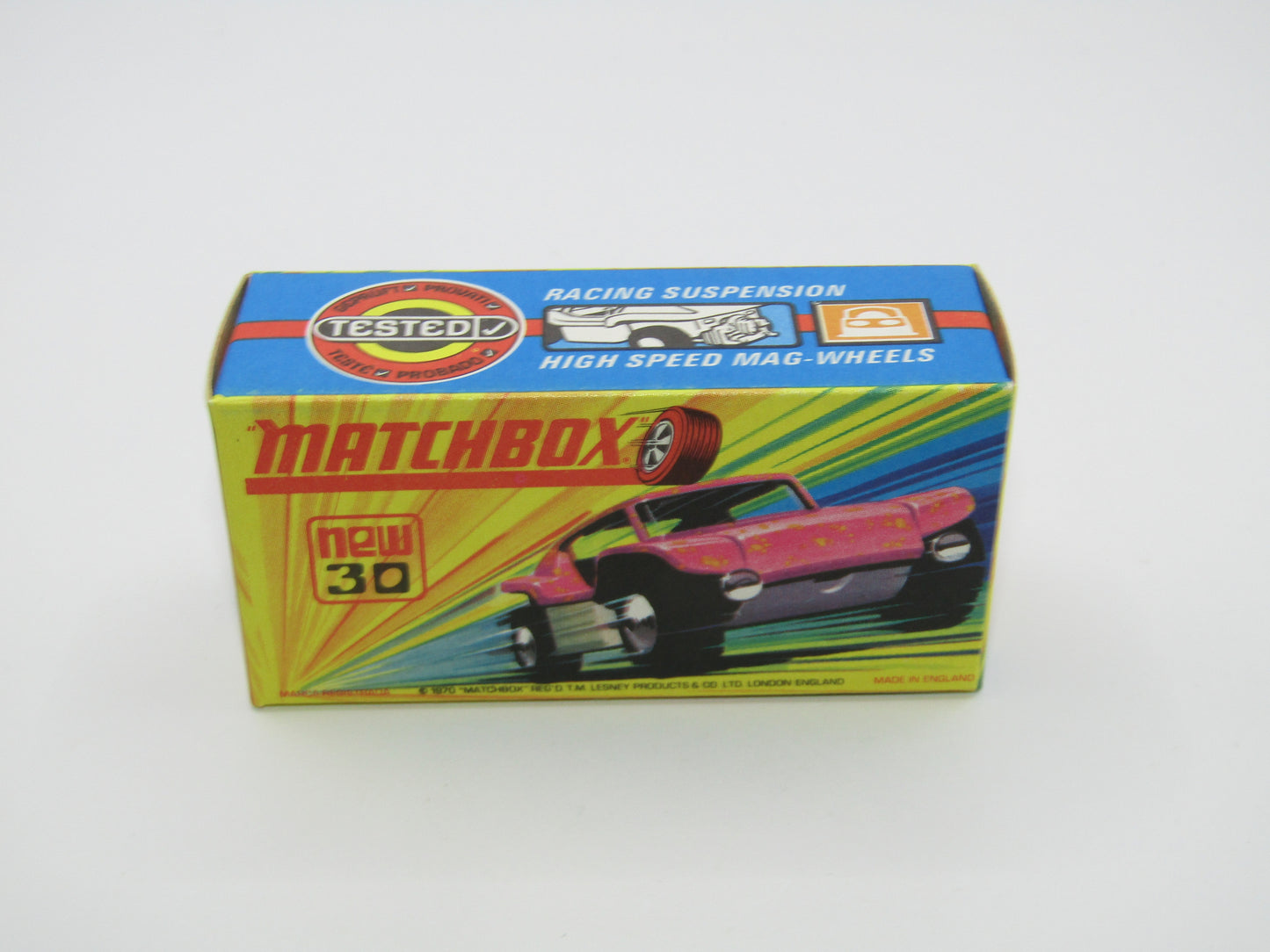 Matchbox Superfast No 30B Beach Buggy Pink LIGHT YELLOW Interior