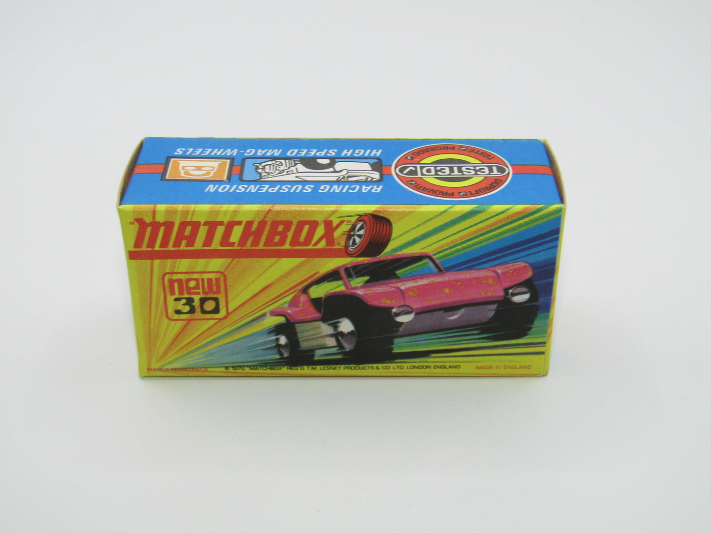 Matchbox Superfast No 30B Beach Buggy Pink LIGHT YELLOW Interior