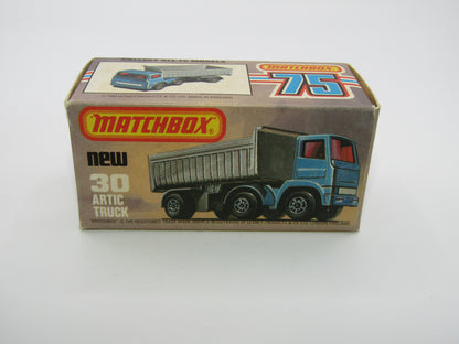 Matchbox Superfast No 30D Articulated Truck Met Blue YELLOW Grille International
