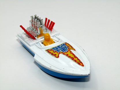 Matchbox Superfast 5B Seafire Boat Yellow Driver Red Engine Pipes