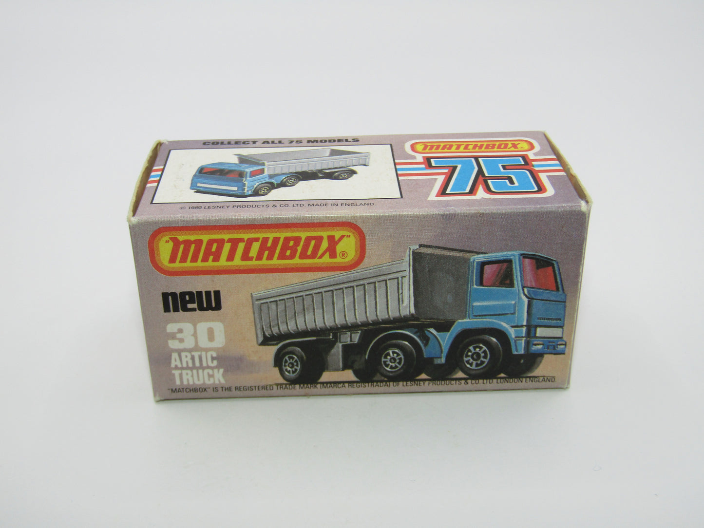 Matchbox Superfast No 30D Articulated Truck Blue Lemon Grille International