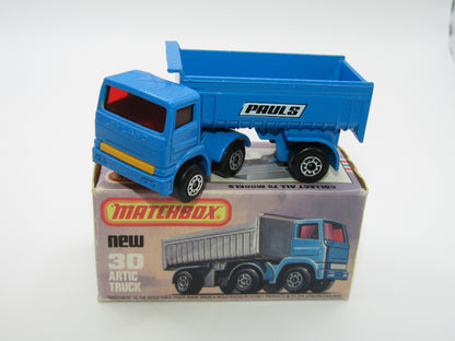 Matchbox Superfast No 30D Articulated Truck PAULS DARK YELLOW Grille