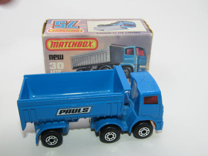 Matchbox Superfast No 30D Articulated Truck PAULS DARK YELLOW Grille