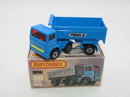 Matchbox Superfast No 30D Articulated Truck PAULS Lemon Yellow Grille