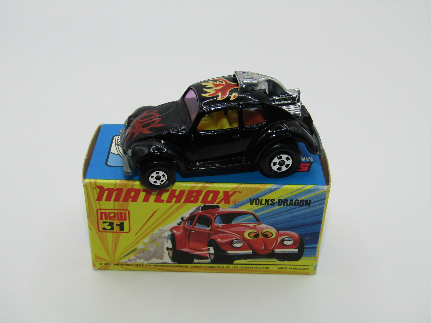 Matchbox Superfast No RN VI Lady Bug Black Lady Bug Tampo