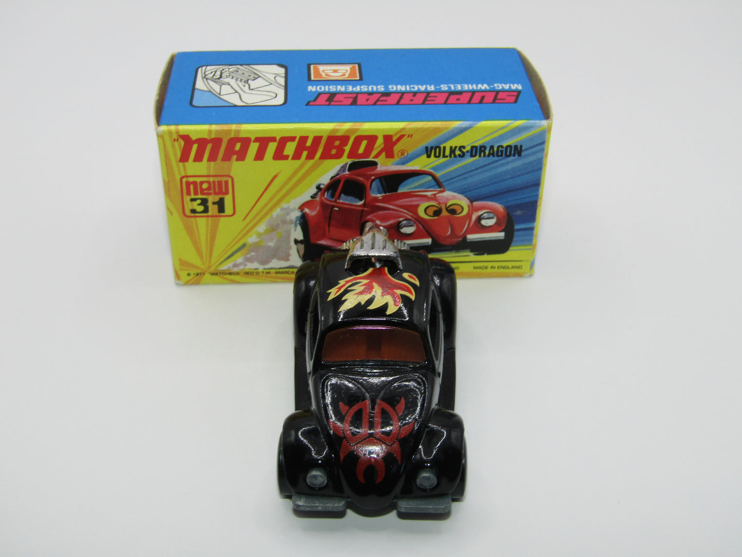 Matchbox Superfast No RN VI Lady Bug Black Lady Bug Tampo