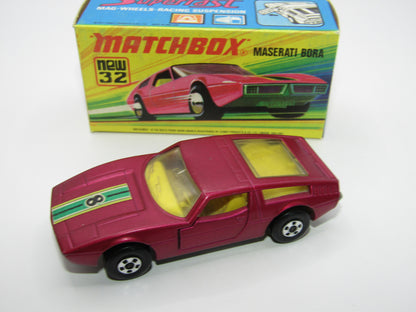 Matchbox Superfast No 32B Maserati Bora UNPAINTED Base DARK MATT body