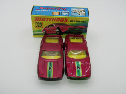 Matchbox Superfast No 32B Maserati Bora UNPAINTED Base DARK MATT body