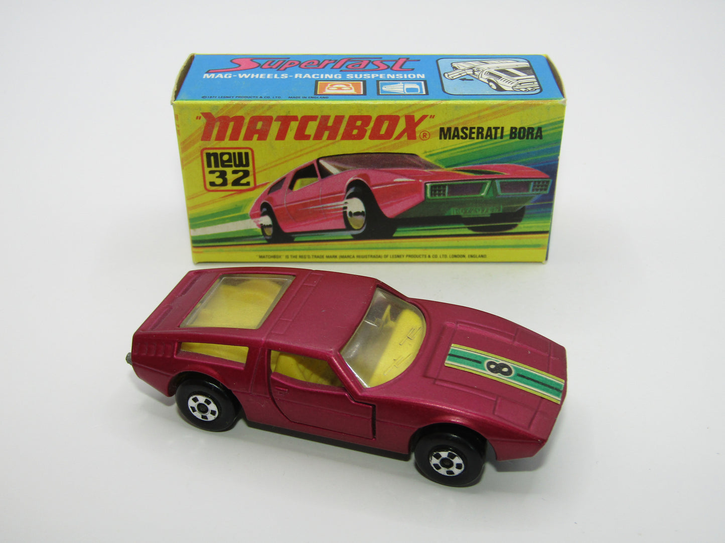 Matchbox Superfast No 32B Maserati Bora UNPAINTED Base DARK MATT body