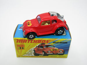Matchbox Superfast 31B Volks-Dragon Red Smooth Engine Cream Interior