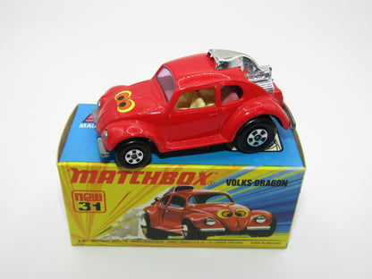 Matchbox Superfast 31B Volks-Dragon Red Smooth Engine Cream Interior