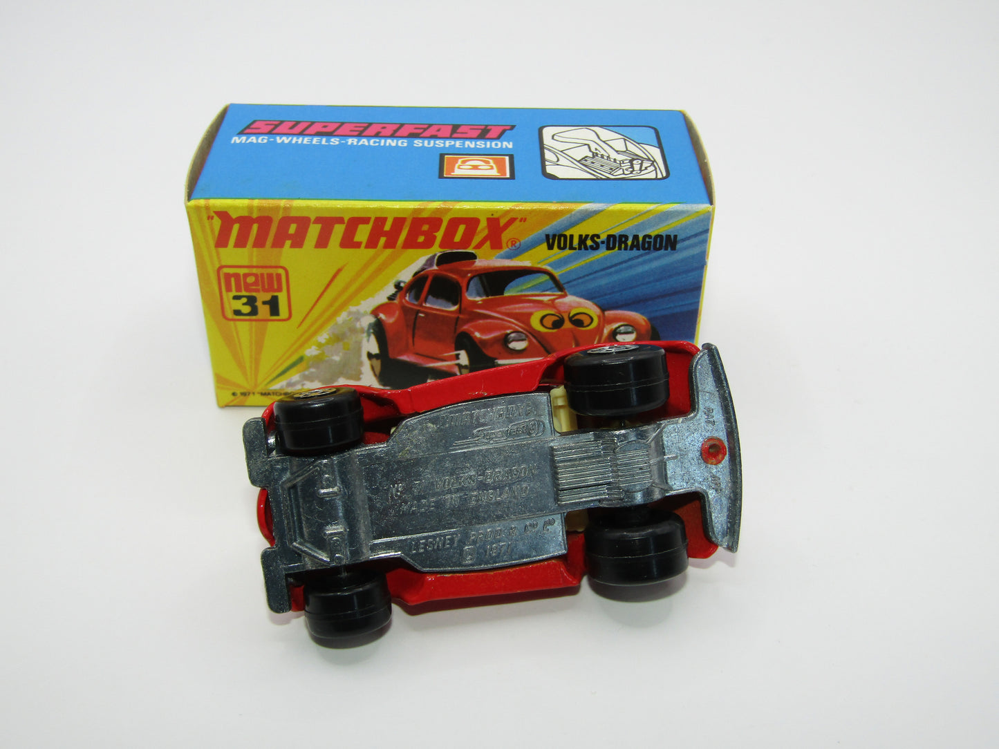 Matchbox Superfast 31B Volks-Dragon Red Smooth Engine Cream Interior