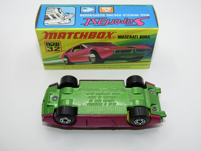 Matchbox Superfast No 32B Maserati Bora METALLIC GREEN base