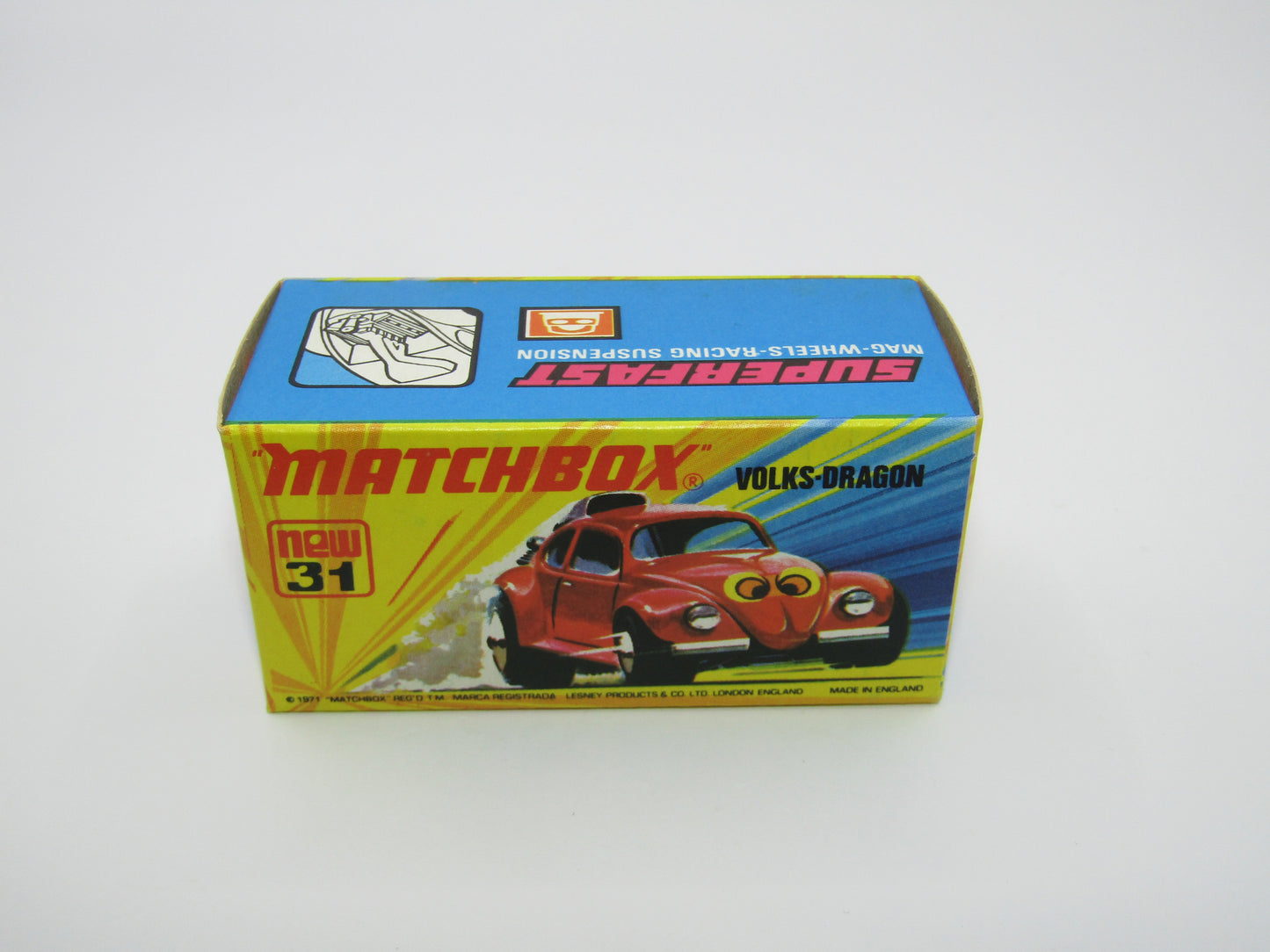 Matchbox Superfast 31B Volks-Dragon Red Smooth Engine Cream Interior