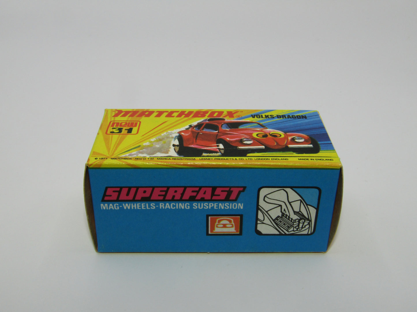 Matchbox Superfast 31B Volks-Dragon Red Smooth Engine Cream Interior