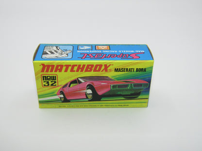 Matchbox Superfast No 32B Maserati Bora METALLIC GREEN base