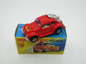 Matchbox Superfast 31B Volks-Dragon Red REVERSED EYES LABEL IVORY Interior