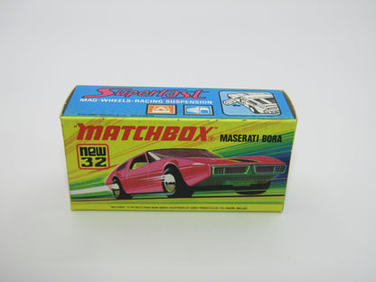 Matchbox Superfast No 32B Maserati Bora METALLIC GREEN base