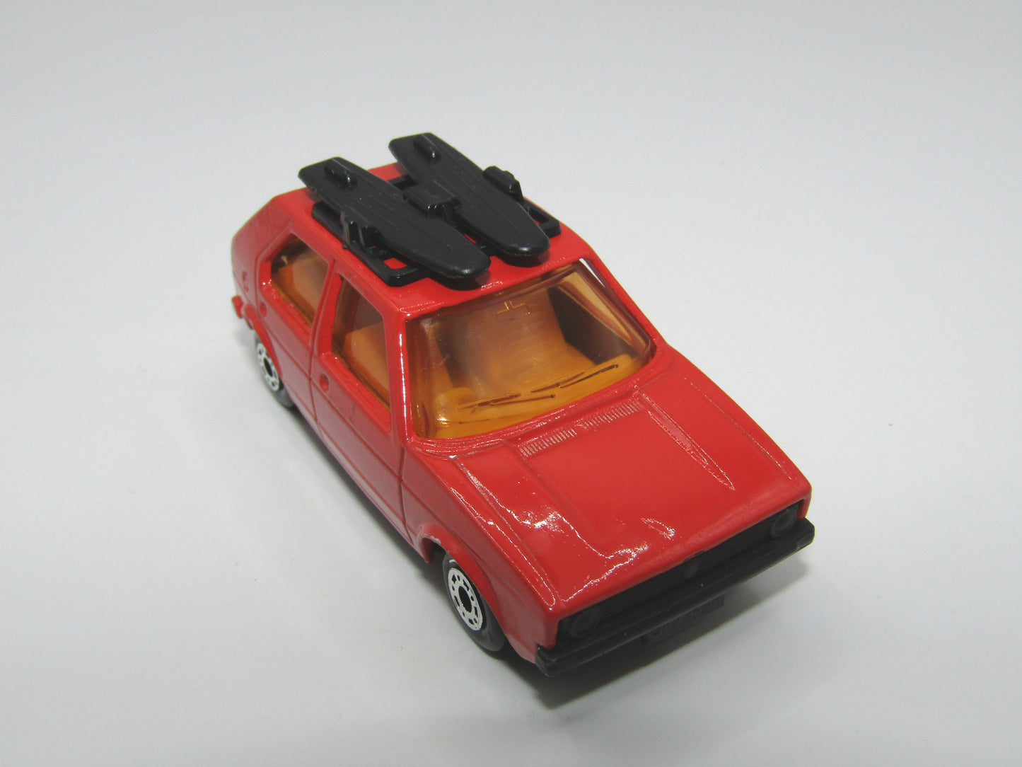 Matchbox Superfast 7C VW Golf RED Yellow Interior Black Base