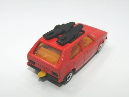 Matchbox Superfast 7C VW Golf RED Yellow Interior Black Base
