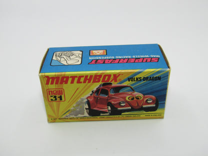 Matchbox Superfast 31B Volks-Dragon Dark Red, Dark Yellow Interior