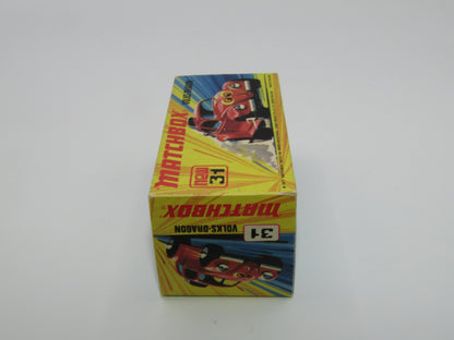 Matchbox Superfast 31B Volks-Dragon Dark Red, Dark Yellow Interior