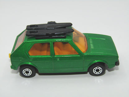 Matchbox Superfast 7C VW Golf Green GREY Base YELLOW Interior