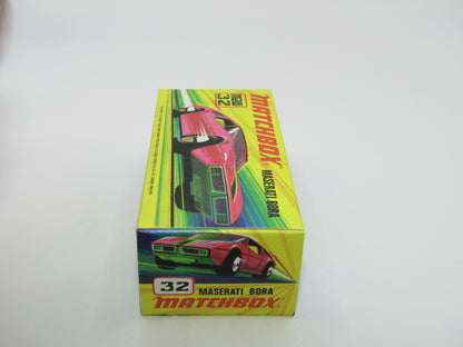 Matchbox Superfast No 32B Maserati Bora Magenta Red 5 Spoke Wide Slot Wheels