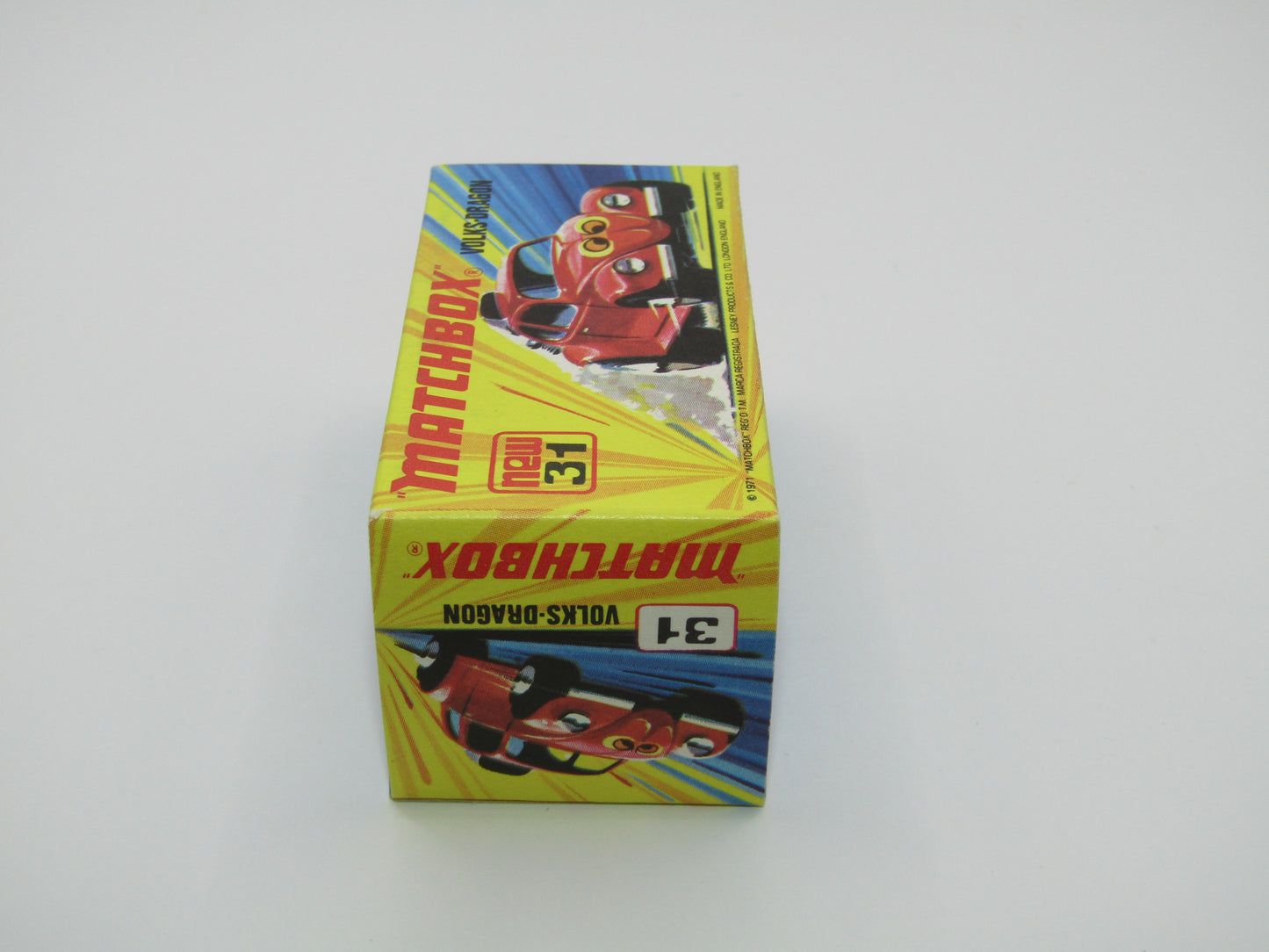 Matchbox Superfast 31B Volks-Dragon VERY DARK RED, Light Cream Interior