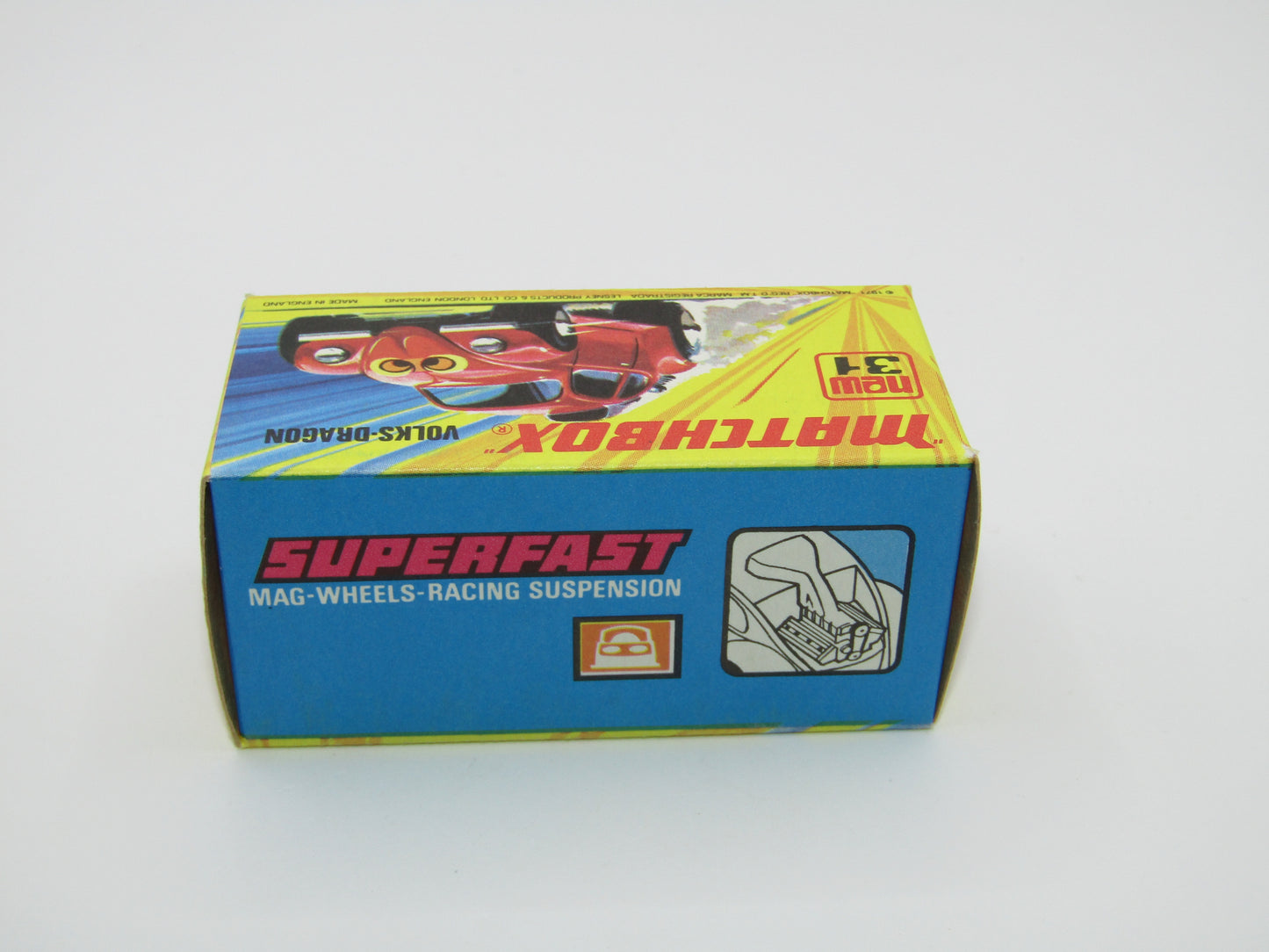 Matchbox Superfast 31B Volks-Dragon VERY DARK RED, Light Cream Interior