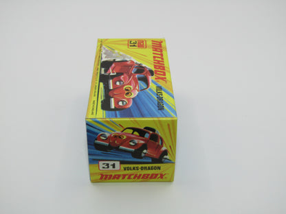 Matchbox Superfast 31B Volks-Dragon VERY DARK RED, Light Cream Interior