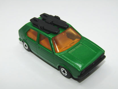 Matchbox Superfast 7C VW Golf Green Yellow Interior Satin Black Base