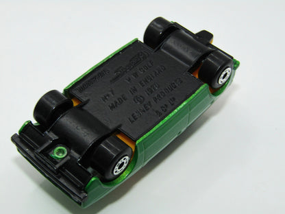 Matchbox Superfast 7C VW Golf Green Yellow Interior Satin Black Base