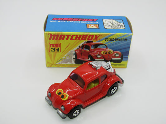 Matchbox Superfast 31B Volks-Dragon Very Light Red Ladybug Base