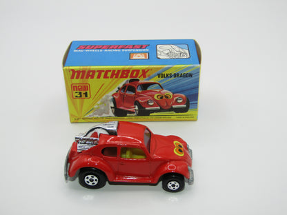 Matchbox Superfast 31B Volks-Dragon Very Light Red Ladybug Base