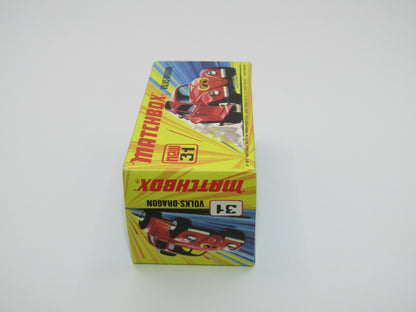 Matchbox Superfast 31B Volks-Dragon Very Light Red Ladybug Base