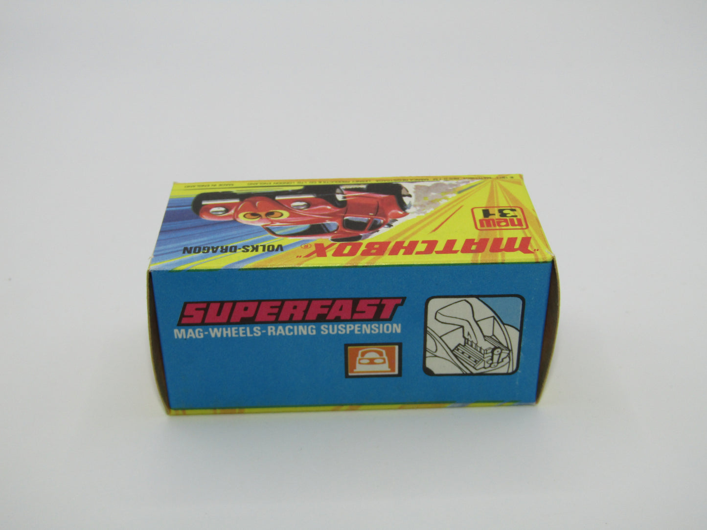 Matchbox Superfast 31B Volks-Dragon Very Light Red Ladybug Base