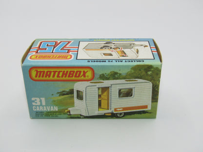Matchbox Superfast 31C Caravan - TURQUOISE Blue Door Blue Seagull Label
