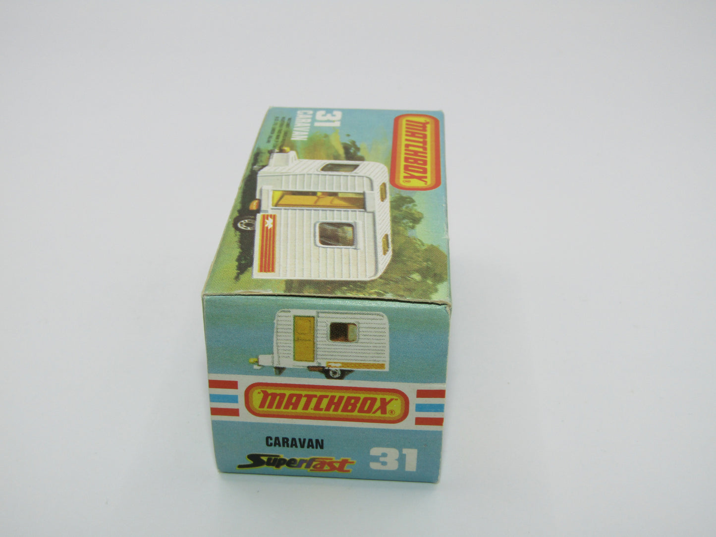Matchbox Superfast 31C Caravan - TURQUOISE Blue Door Blue Seagull Label