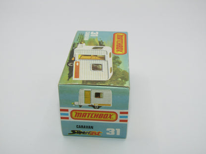Matchbox Superfast 31C Caravan - TURQUOISE Blue Door Blue Seagull Label