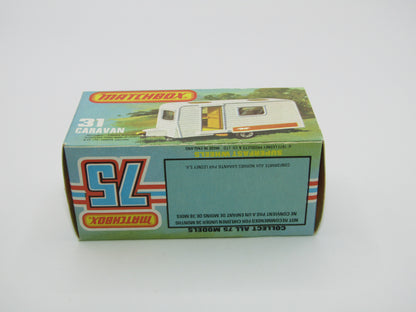 Matchbox Superfast 31C Caravan - TURQUOISE Blue Door Blue Seagull Label