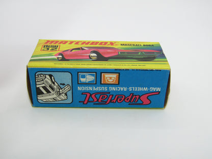 Matchbox Superfast No 32B Maserati Bora Magenta 5 ARCH Wheels No Labels