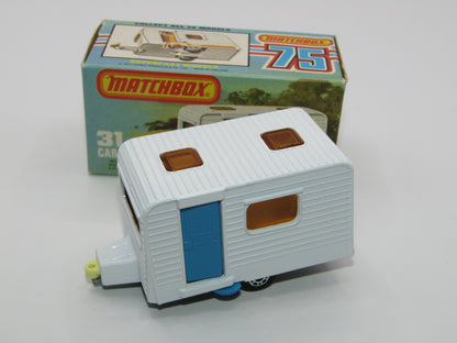 Matchbox Superfast 31C Caravan -  Light Blue Door, No Labels