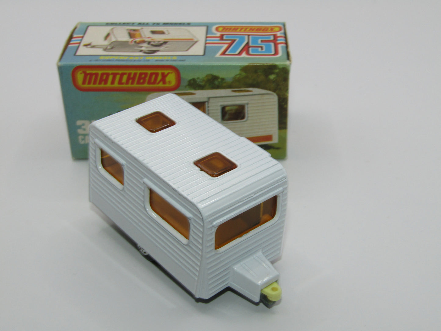 Matchbox Superfast 31C Caravan -  Light Blue Door, No Labels