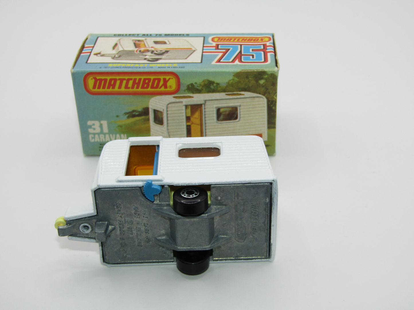 Matchbox Superfast 31C Caravan -  Light Blue Door, No Labels