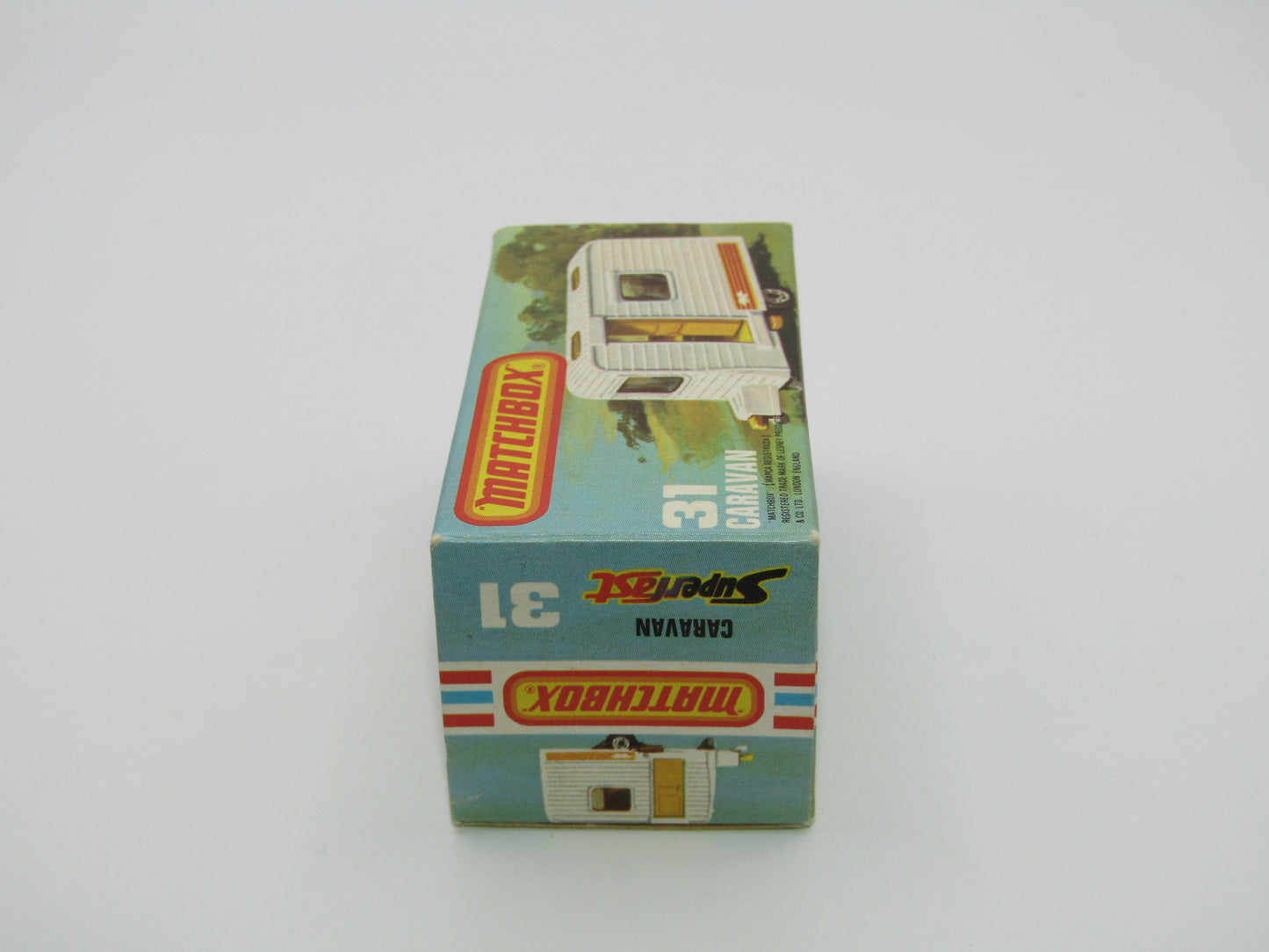 Matchbox Superfast 31C Caravan -  Light Blue Door, No Labels