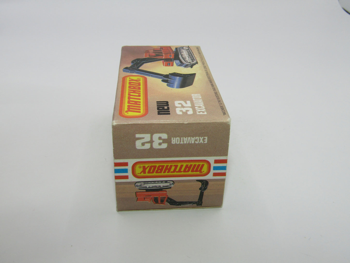 Matchbox Superfast No 32D Atlas Excavator Orange-Red Atlas Cast Grey Platform