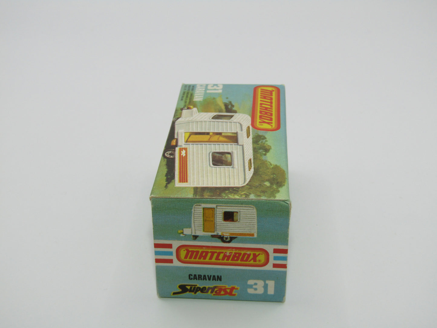 Matchbox Superfast 31C Caravan -  Light Blue Door, No Labels